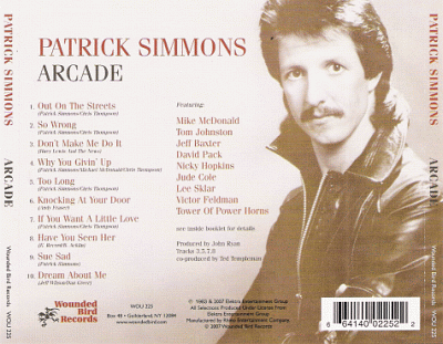 Hard Rock / AOR Heaven: PATRICK SIMMONS - Arcade [CD reissue] (1983)